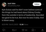 GM Dubas quoted by Josh Yohe (Credit: Twitter)
